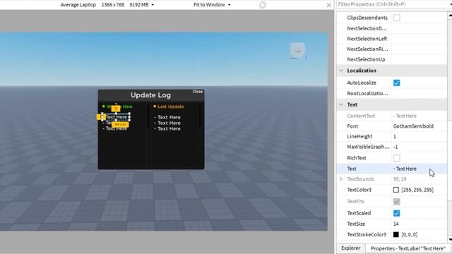 Customisable Update Log | V3 | Roblox Studio смотреть онлайн