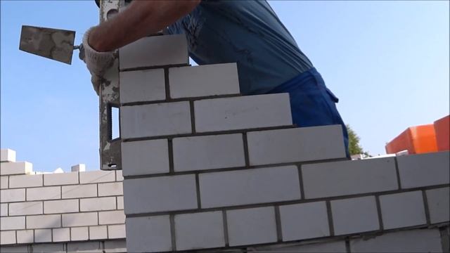 кладка угла из обл. силикатного кирпича. от души и с растоновочкой. смотреть онлайн
