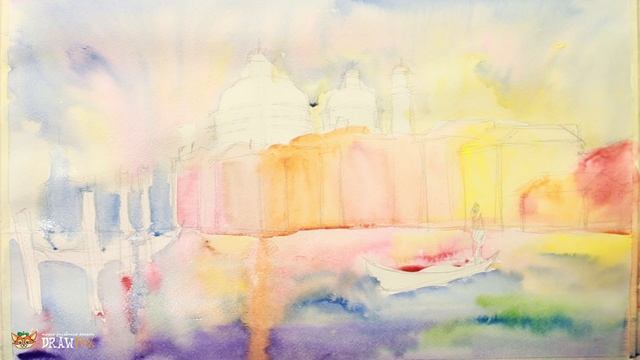 Курс рисования Акварельная живопись Начинающие. Урок 5-1. Венеция. Городской пейзаж.