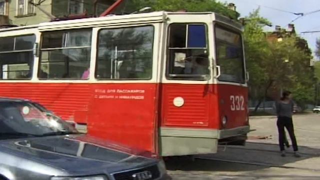 BUSY TRAM JUNCTION PERM RUSSIA 1997 смотреть онлайн