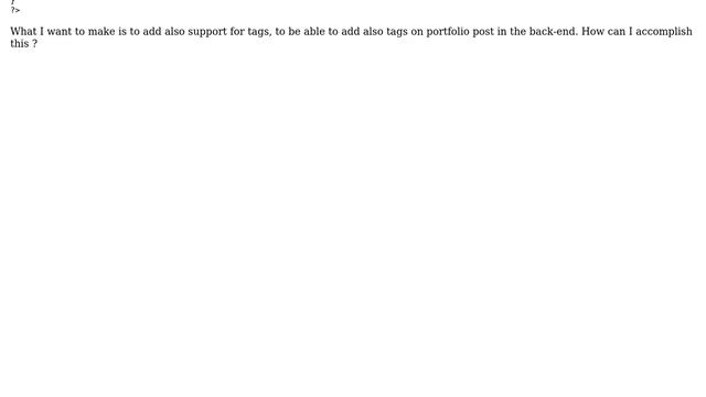 Wordpress: portfolio custom type tags support (2 Solutions!!) смотреть онлайн