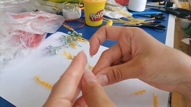 Как сделать кукле недорогой и красивый букет колосьев пшеницы? смотреть онлайн