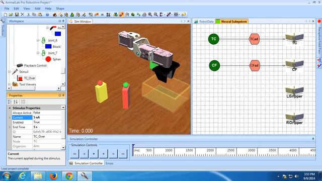 AnimatLab Robotic Arm Video Tutorial: Simulation Setup
