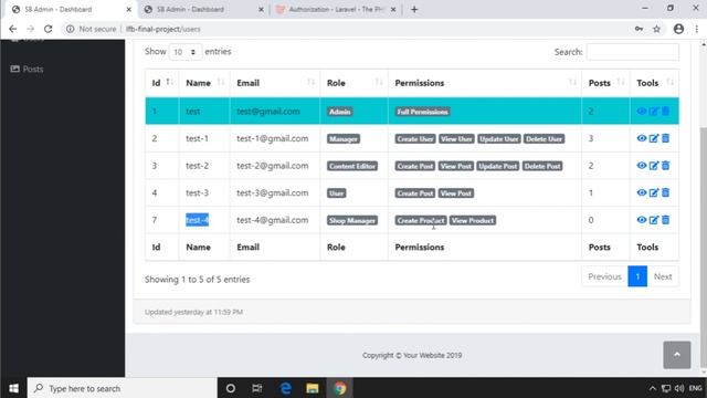 01 - Laravel 7.0 Course - Roles and Permissions without package смотреть онлайн