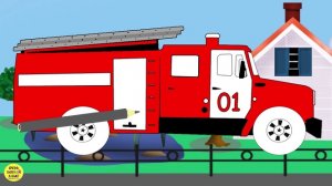 Развивающие мультики про машинки. Раскраска. Пожарная машина