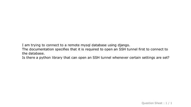 Django : How to open an SSH tunnel using python? смотреть онлайн