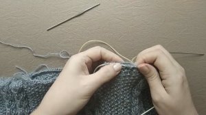 Свитер с косами спицами. Часть 4. Обработка горловины