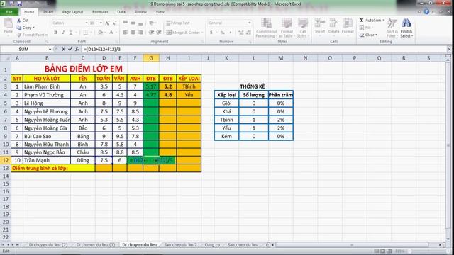 Bài 5: Thao tác với bảng tính | Tin học 7 (Excel)| Học dễ dàng với Video смотреть онлайн