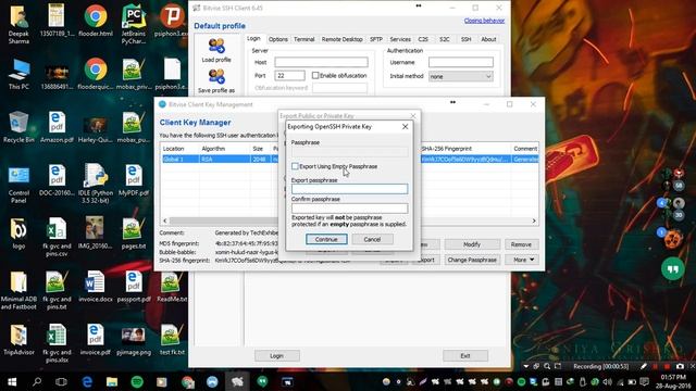 How to generate Public and Private SSH Keys in Bitvise SSH Client on Windows смотреть онлайн