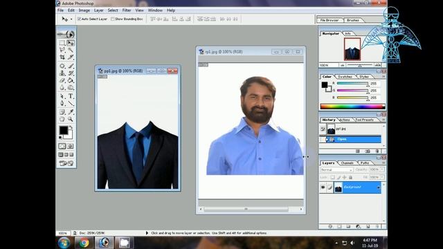 21- How to wear a coat and tie using Adobe PhotoShop - Lunar Computer College смотреть онлайн