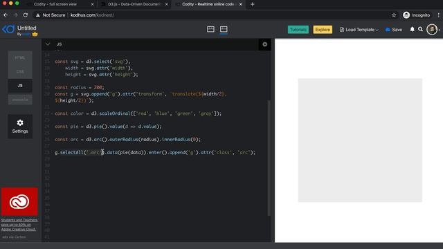 Pie chart using d3 library #d3js смотреть онлайн
