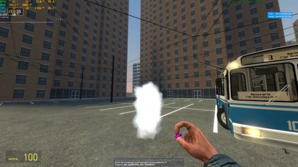 GARRY'S MOD trolleybus FS - покатушки в троллейбус ФС!) 3 маршрут