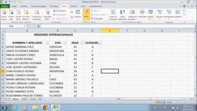 Ordenar datos y Filtrar datos en Excel смотреть онлайн