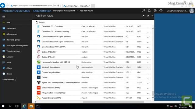 Microsoft Azure Stack (ASDK) - Adding things from Azure Marketplace смотреть онлайн