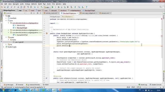 Widget Design in android Studio #1 : digital clock смотреть онлайн