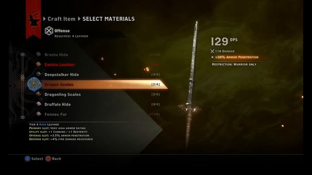 Dragon Age: Inquisition - Skyhold: Flanking Broadsword Crafted & Weapons / Armor Gameplay PS4 смотреть онлайн