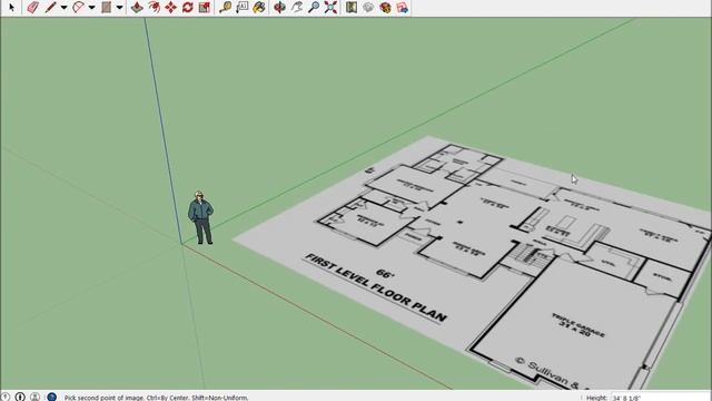 SketchUp House 01 - Import Floor Plan смотреть онлайн