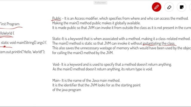 Basic Java Code | What is public static void main ? | Printing HelloWorld смотреть онлайн