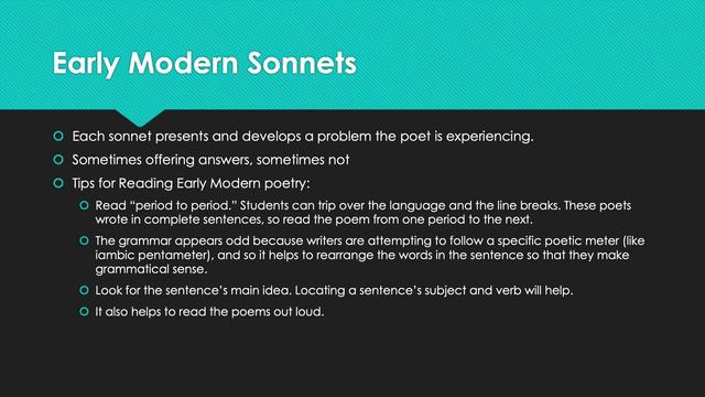 Early Modern England And The Sonnet Tradition In The 16th Century