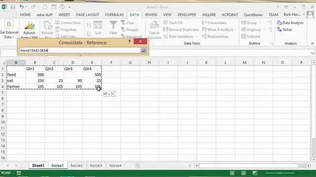 How to use the consolidate function in Excel смотреть онлайн