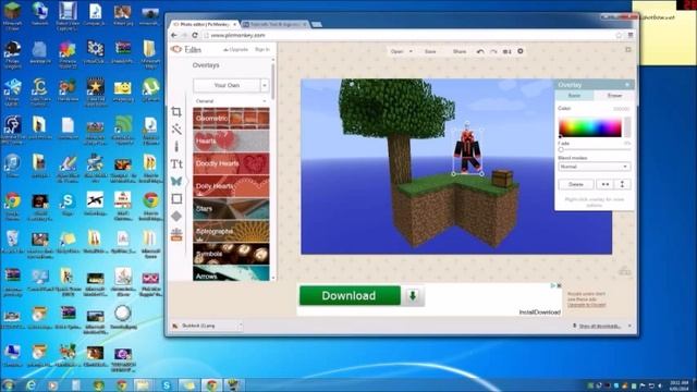 How To: Make a Minecraft Youtube Thumbnail (Online) смотреть онлайн