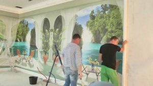 Как поклеить фотообои больших размеров