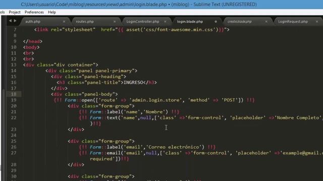13. Blog en Laravel 5.1 - Formulario de ingreso смотреть онлайн