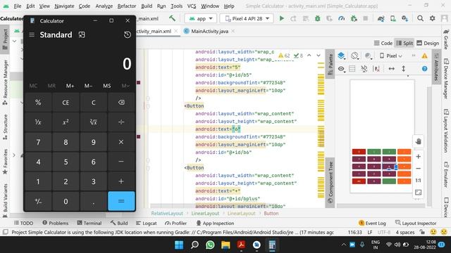 Native Calculator App in Tamil | Android Studio | Java | MAD LAB Tamil | App development beginners смотреть онлайн