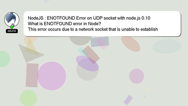 NodeJS : ENOTFOUND Error on UDP socket with node.js 0.10 смотреть онлайн
