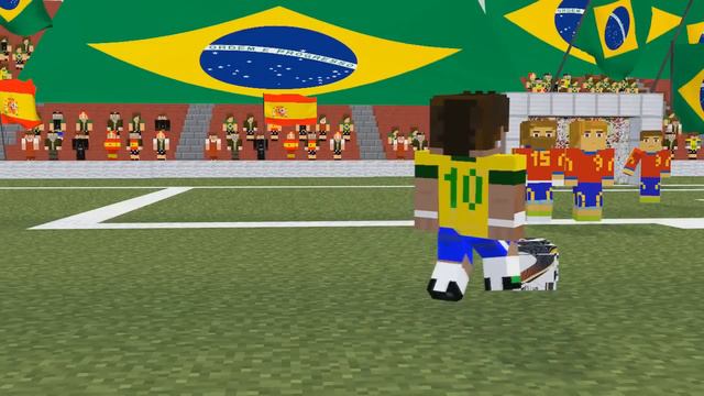 2014 FIFA World Cup Brazil - Brazil - Spain - A Minecraft Animation