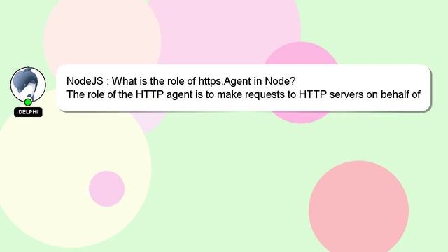 NodeJS : What is the role of https.Agent in Node? смотреть онлайн