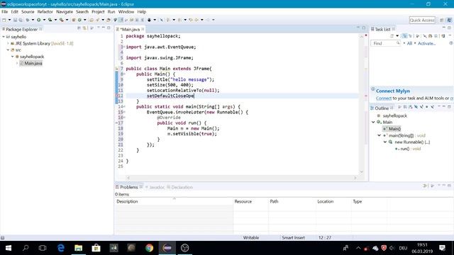 Java programming an hello message box in java смотреть онлайн