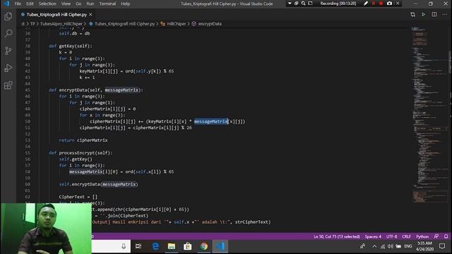 Algoritma Hill Cipher pada Python - Teori dan Pembahasan смотреть онлайн