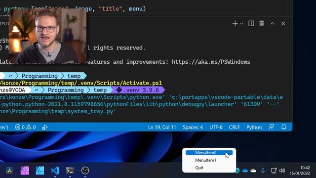 Change your Display Resolution with Python from your Task Bar | pywin32 & pystray смотреть онлайн
