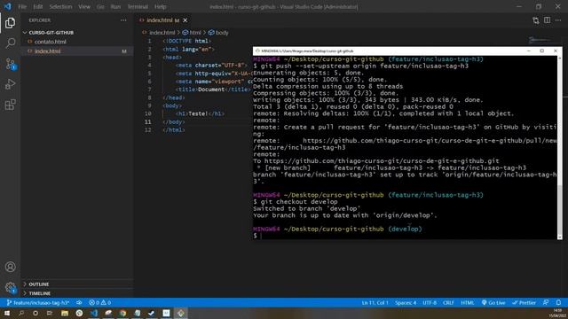 Curso de Git e GitHub #8 Git Merge смотреть онлайн