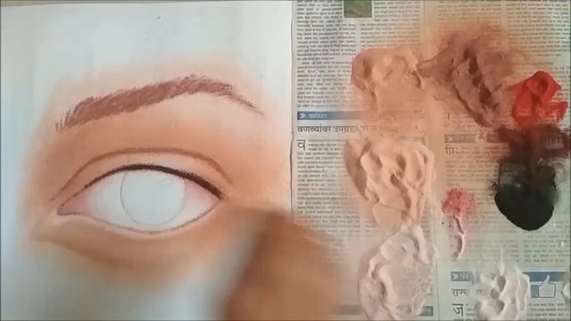 Learn Portrait Rangoli part 7 - How to draw Eye with Rangoli смотреть онлайн