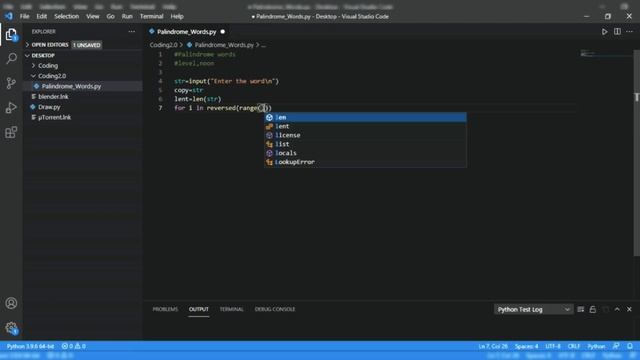 Checking wether a word is palindrome or not. Palindrome word in PYTHON. смотреть онлайн