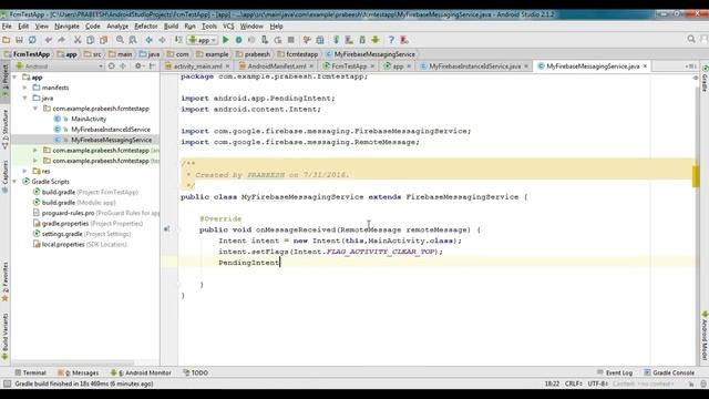 Android Push Notification using Firebase Console смотреть онлайн