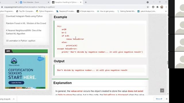 Python Exception handling and File handling смотреть онлайн