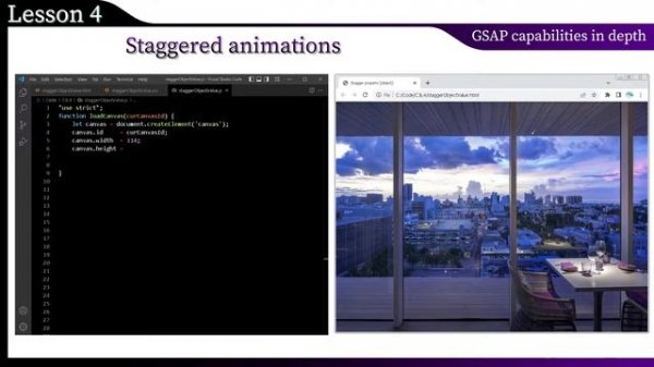 Advanced web animation using JavaScript [ GSAP + Canvas ]