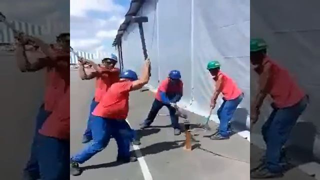 забивание свай вручную смотреть онлайн