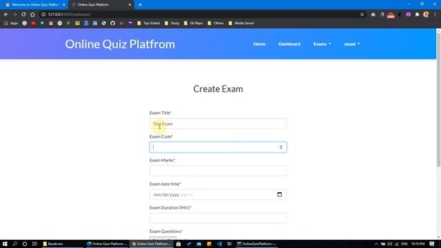 Online Quiz Platform - An Online Exam System Developed in Django смотреть онлайн