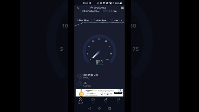 Jio 4G+ B40C With 4x4 Mimo Speedtest in W.B Circle смотреть онлайн