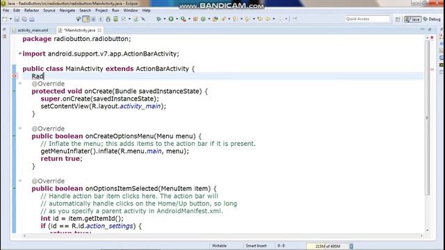 How to Create android App using RadioButton in Eclipse смотреть онлайн