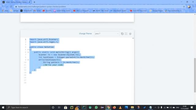 PATTERN SYNTAX CHECKER | HACKERRANK SOLUTION | JAVA STRINGS смотреть онлайн