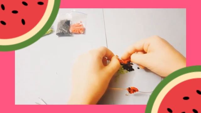 Брелок АРБУЗИК из бисера своими руками смотреть онлайн