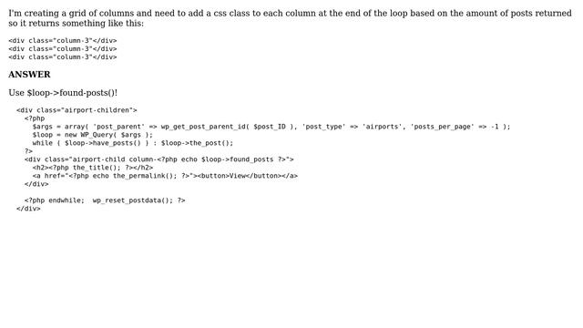 Wordpress: Adding a html class based on post count смотреть онлайн