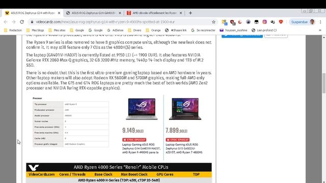 Un ASUS ROG Zephyrus G14 avec un Ryzen 9 4900HS, 1900 euros pour la bête ! смотреть онлайн
