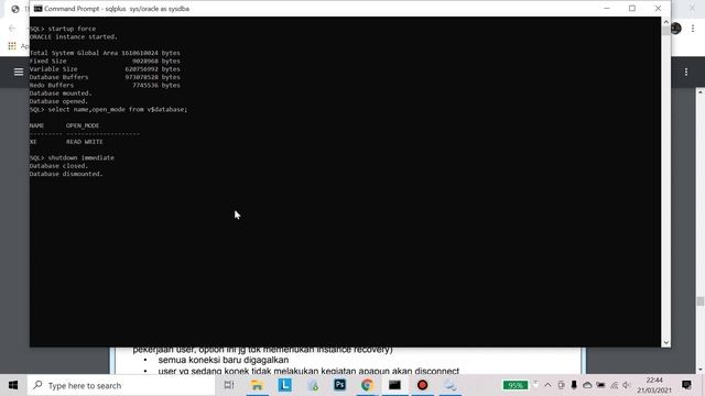 Mengontrol Database Oracle 18c XE смотреть онлайн