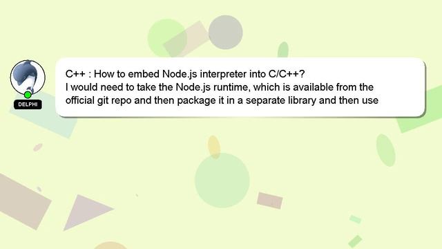 C++ : How to embed Node.js interpreter into C/C++? смотреть онлайн